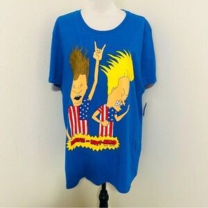MTV Beavis & Butt-Head Mike Judge Graphic Blue Color 2XL (50-52) T-Shirt NWT